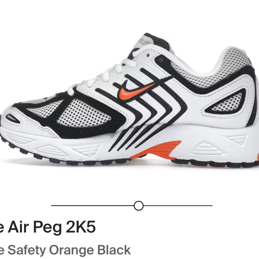 Nike White, Black & Orange Running Sneakers